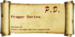 Prager Dorina névjegykártya